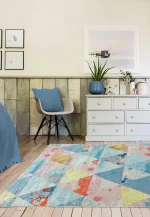 Covor din polipropilena model abstract Amelie Triangles 7 mm 80x150 cm AMEL0801500003
