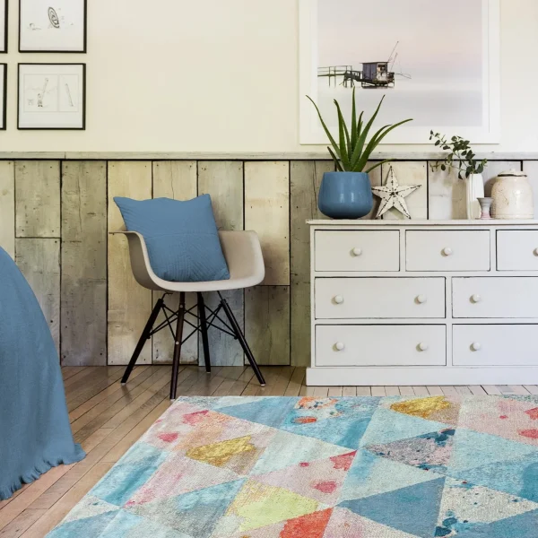 Covor din polipropilena model abstract Amelie Triangles 7 mm 80x150 cm AMEL0801500003