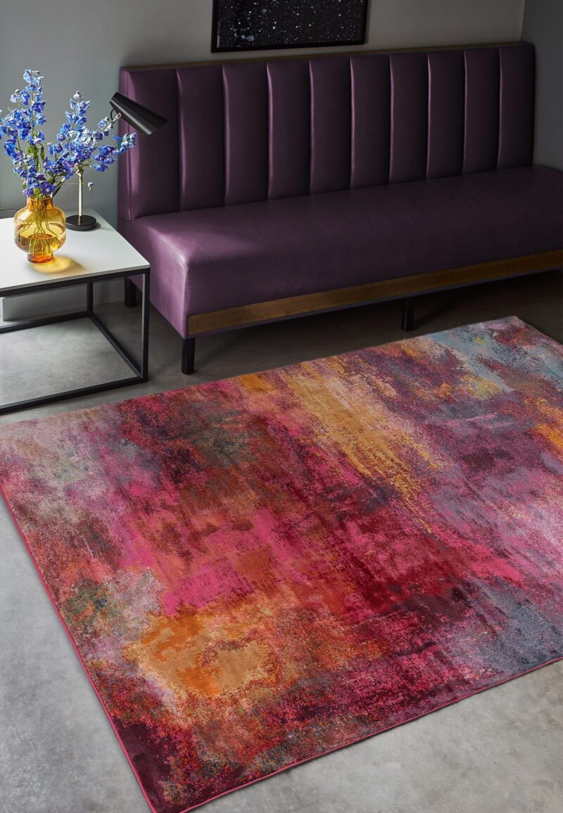Covor din polipropilena model abstract Amelie Splash 7 mm 80x150 cm AMEL0801500004 - imagine 2