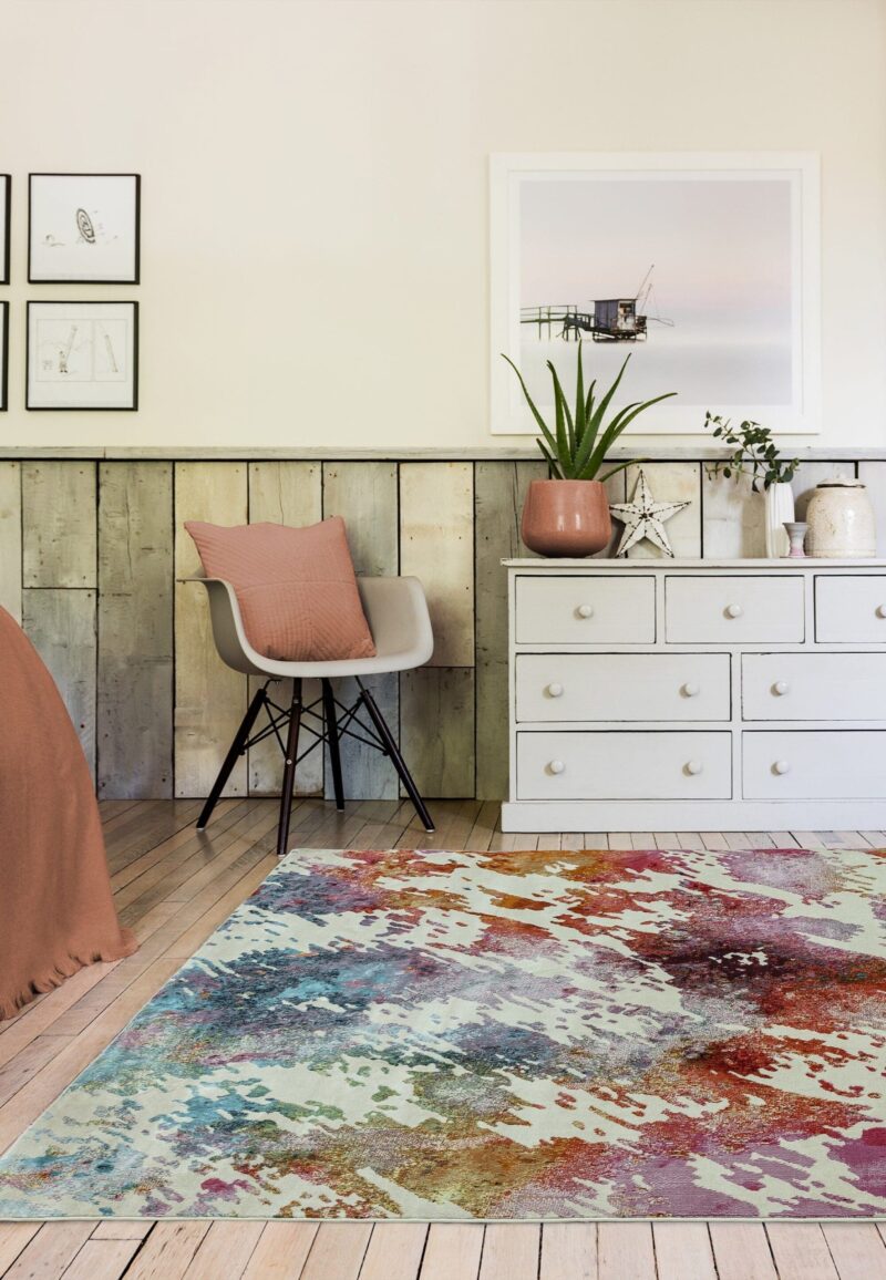Covor din polipropilena model abstract Amelie Watercolour 7 mm 80x150 cm AMEL0801500005 - imagine 2