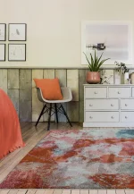 Covor din polipropilena model abstract Amelie Sundown 7 mm 80x150 cm AMEL0801500006