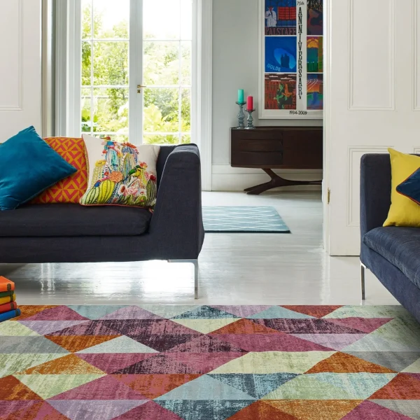 Covor multicolor geometric Amelie, Asiatic London, 80x150 cm