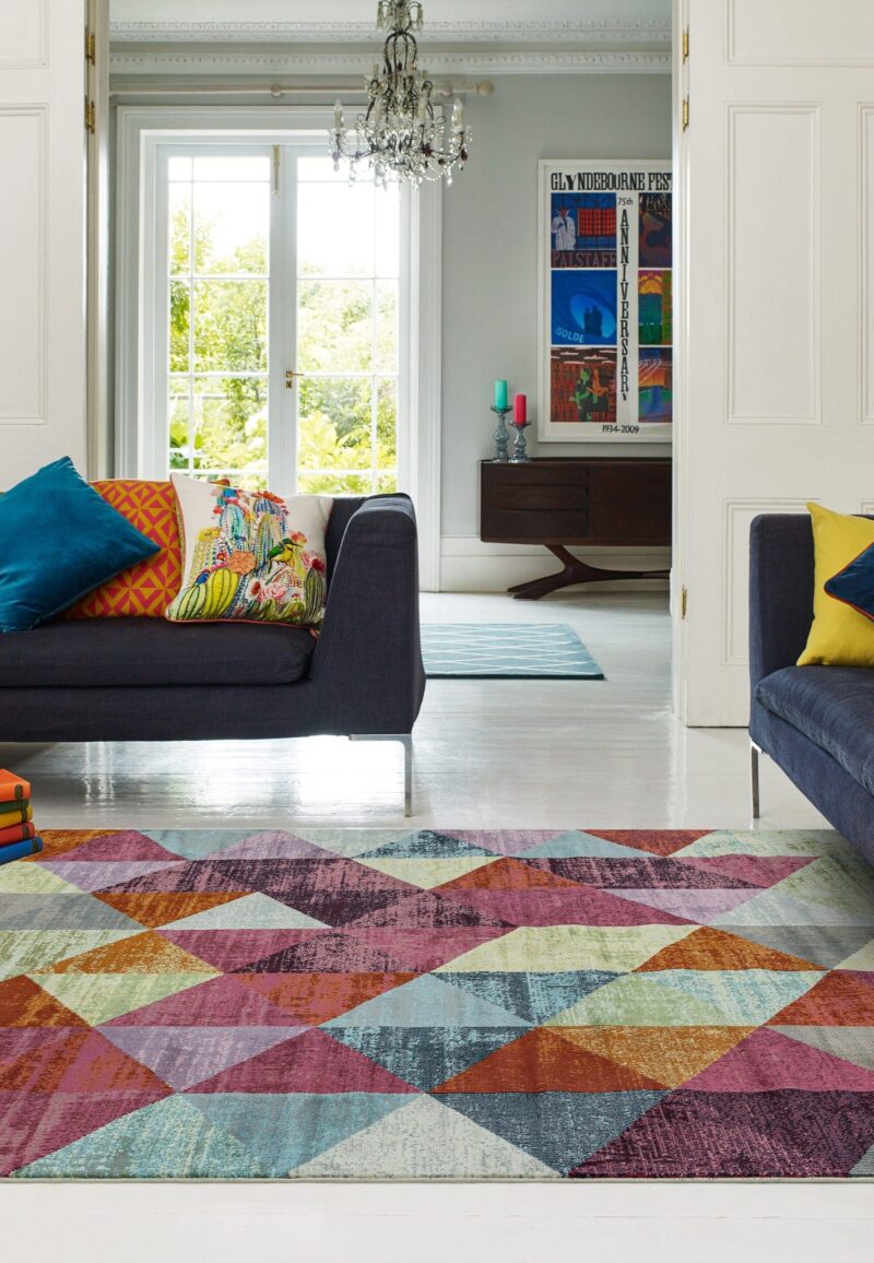 Covor din polipropilena model abstract Amelie Harlequin 7 mm 80x150 cm AMEL0801500008 - imagine 2