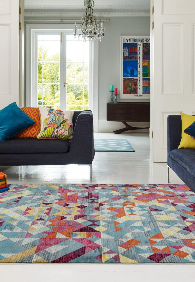 Covor din polipropilena model abstract Amelie Rhombus 7 mm 200x290 cm AMEL2002900011 - imagine 2