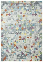 Covor din polipropilena model abstract Amelie Rhombus Grey 7 mm 80x150 cm AMEL0801500012