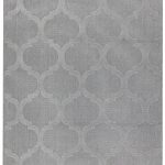 Covor gri din polipropilena modern outdoor model geometric 3d Antibes Grey Trellis 6 mm 80×150 cm ANTB080150AN01