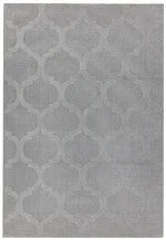 Covor gri din polipropilena modern outdoor model geometric 3d Antibes Grey Trellis 6 mm 80x150 cm ANTB080150AN01