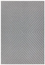Covor gri din polipropilena modern outdoor model geometric 3d Antibes Light Grey Arrow 6 mm 80x150 cm ANTB080150AN07
