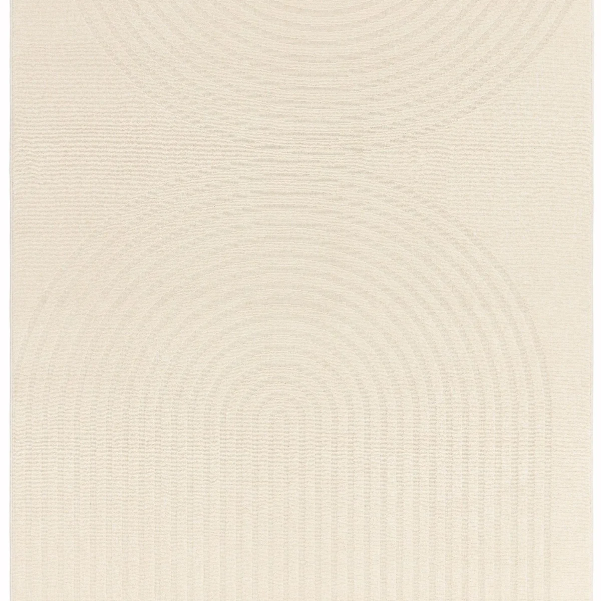 Covor alb din polipropilena modern outdoor model geometric 3d Antibes White Deco 6 mm 80x150 cm ANTB080150AN08