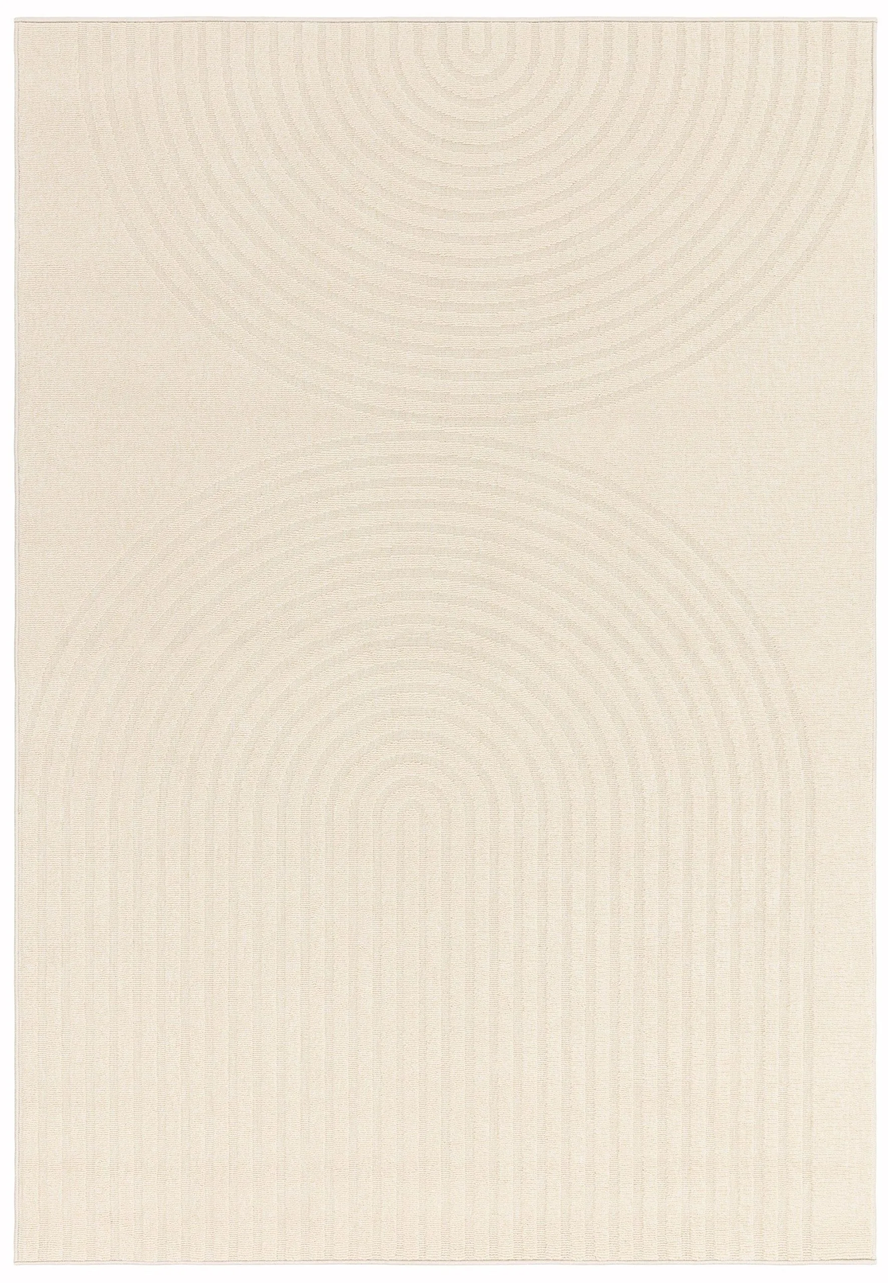 Covor crem luxurios țesut la mașină, Antibes White Deco, 80×150 cm