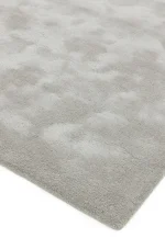 Covor gri din lana viscoza lucrat manual modern model uni Aran Feather Grey 20 mm 160x230 cm ARAN160230FEAT