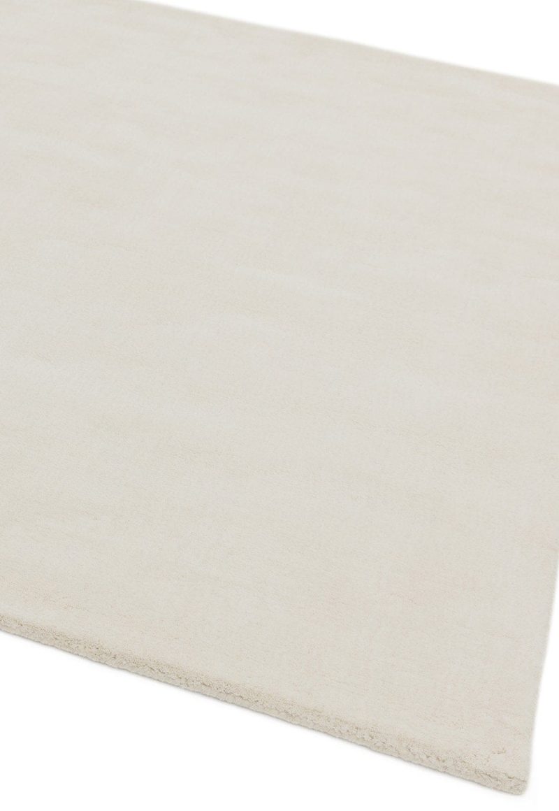 Covor ivory din lana viscoza lucrat manual modern model uni Aran Ivory 20 mm 160x230 cm ARAN160230IVOR - imagine 3