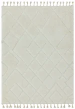 Covor pufos din polipropilena shaggy model morroccan geometric boho Ariana Vanilla 30 mm 80x150 cm ARIA0801500004