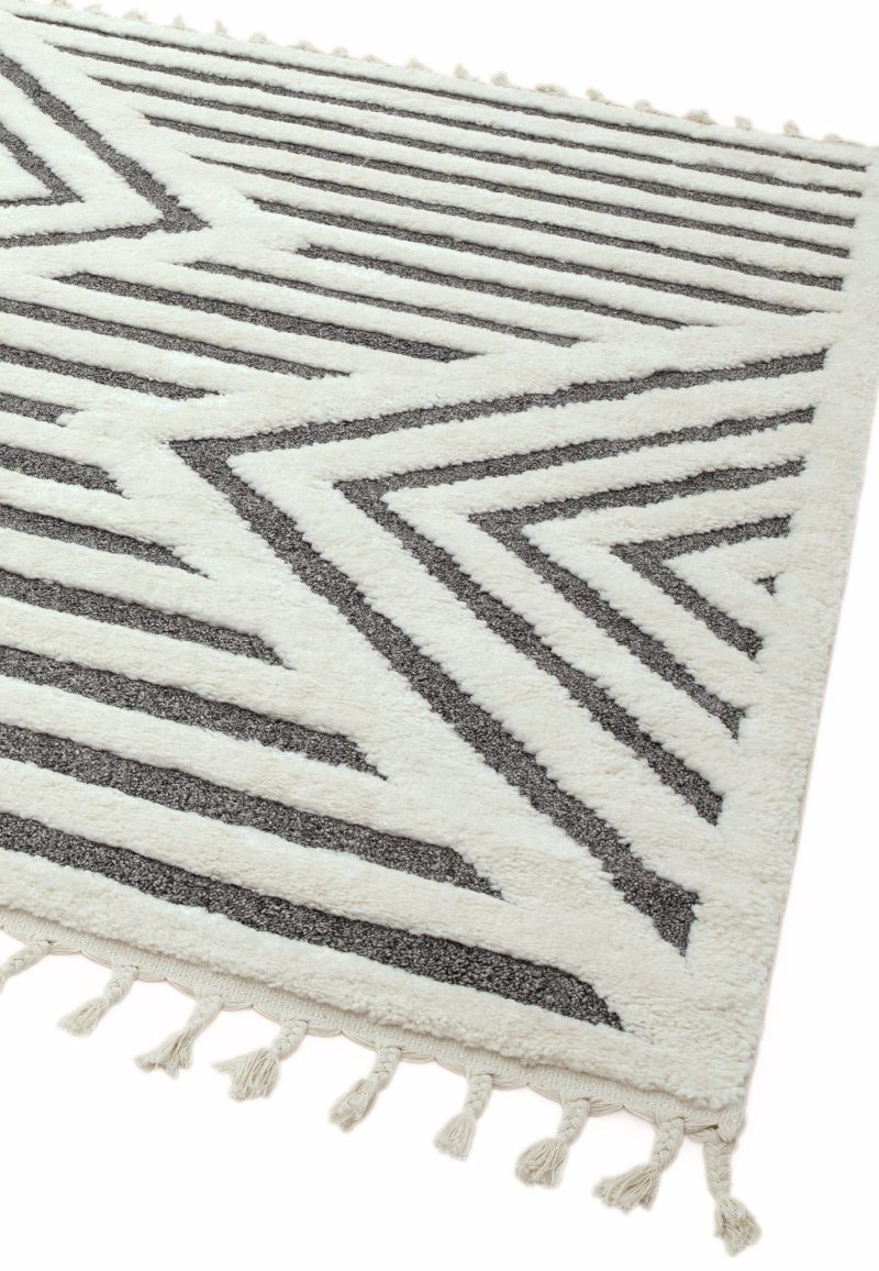 Covor pufos din polipropilena shaggy model morroccan geometric boho Ariana Shard 30 mm 160x230 cm ARIA1602300006 - imagine 3