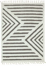 Covor pufos din polipropilena shaggy model morroccan geometric boho Ariana Shard 30 mm 80x150 cm ARIA0801500006
