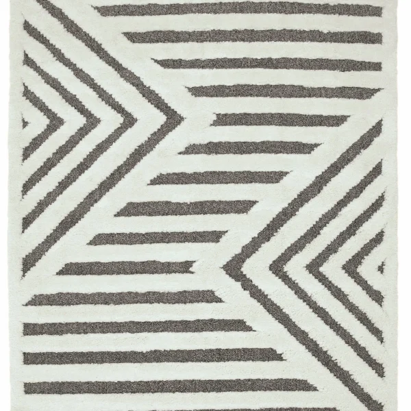 Covor pufos din polipropilena shaggy model morroccan geometric boho Ariana Shard 30 mm 80x150 cm ARIA0801500006