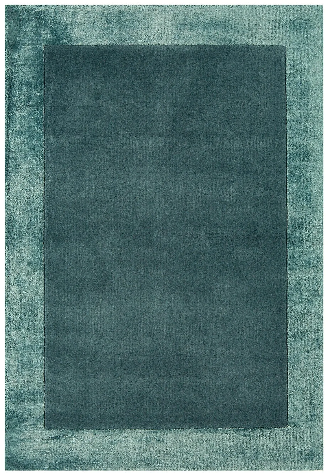 Covor pufos, albastru aqua, lana viscoza, Ascot Aqua Blue, 120×170