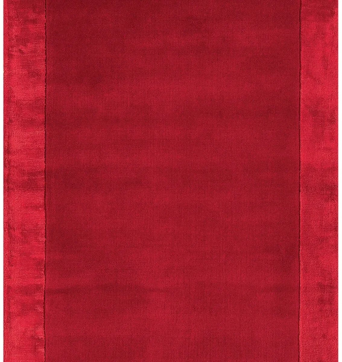 Covor pufos rosu din lana viscoza lucrat manual modern model uni Ascot Red 10 mm 200x290 cm ASCO200290REDD