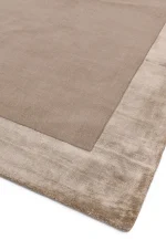 Covor pufos sand din lana viscoza lucrat manual modern model uni Ascot Sand 10 mm 160x230 cm ASCO160230SAND