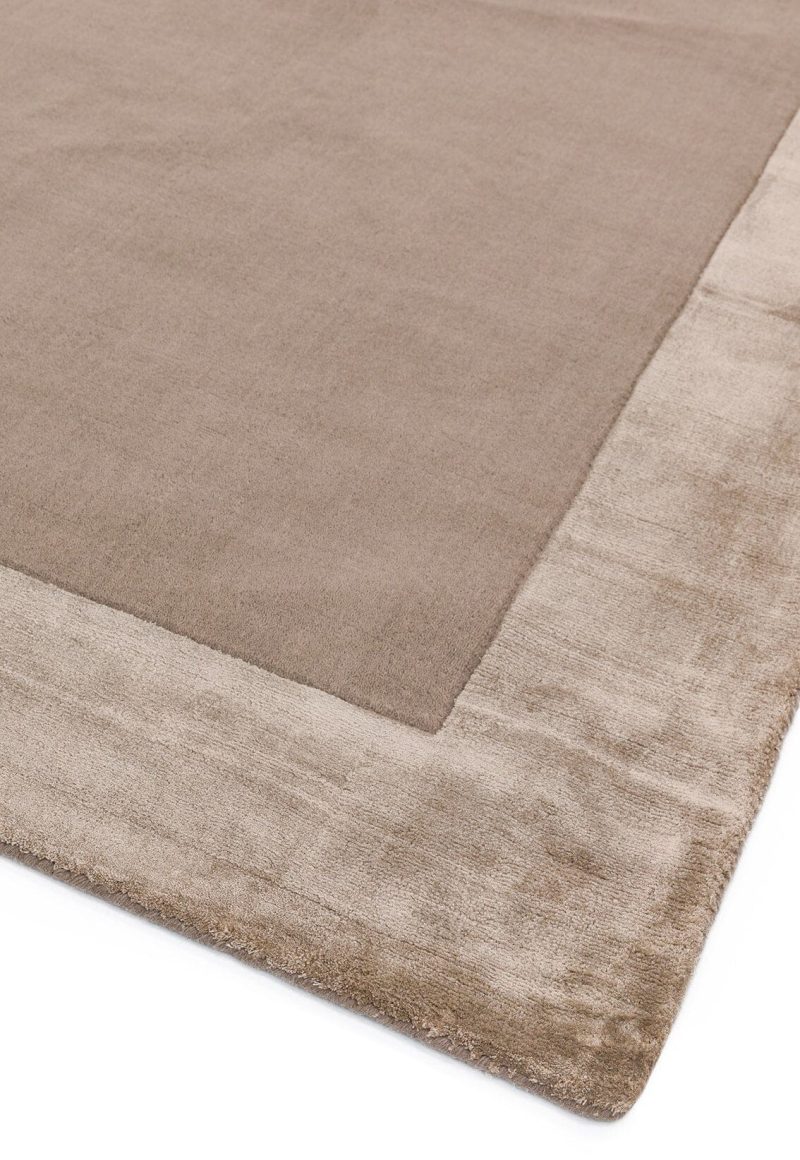 Covor pufos sand din lana viscoza lucrat manual modern model uni Ascot Sand 10 mm 200x290 cm ASCO200290SAND - imagine 3