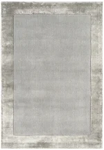 Covor pufos argintiu din lana viscoza lucrat manual modern model uni Ascot Silver 10 mm 80x150 cm ASCO080150SILV