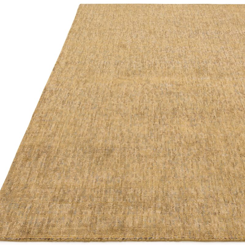 Covor pufos ocru din viscoza lucrat manual modern model uni Aston Ochre 8 mm 200x290 cm ASTO200290OCHR - imagine 3