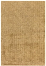 Covor pufos ocru din viscoza lucrat manual modern model uni Aston Ochre 8 mm 120x170 cm ASTO120170OCHR