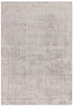 Covor pufos argintiu din viscoza lucrat manual modern model uni Aston Silver 8 mm 120x170 cm ASTO120170SILV