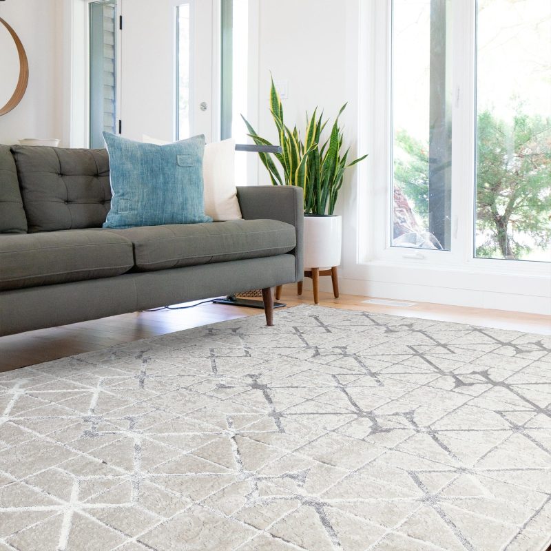 Covor modern high shine model abstract Aurora Lattice 8 mm 240x340 cm AURO2403400011 - imagine 2
