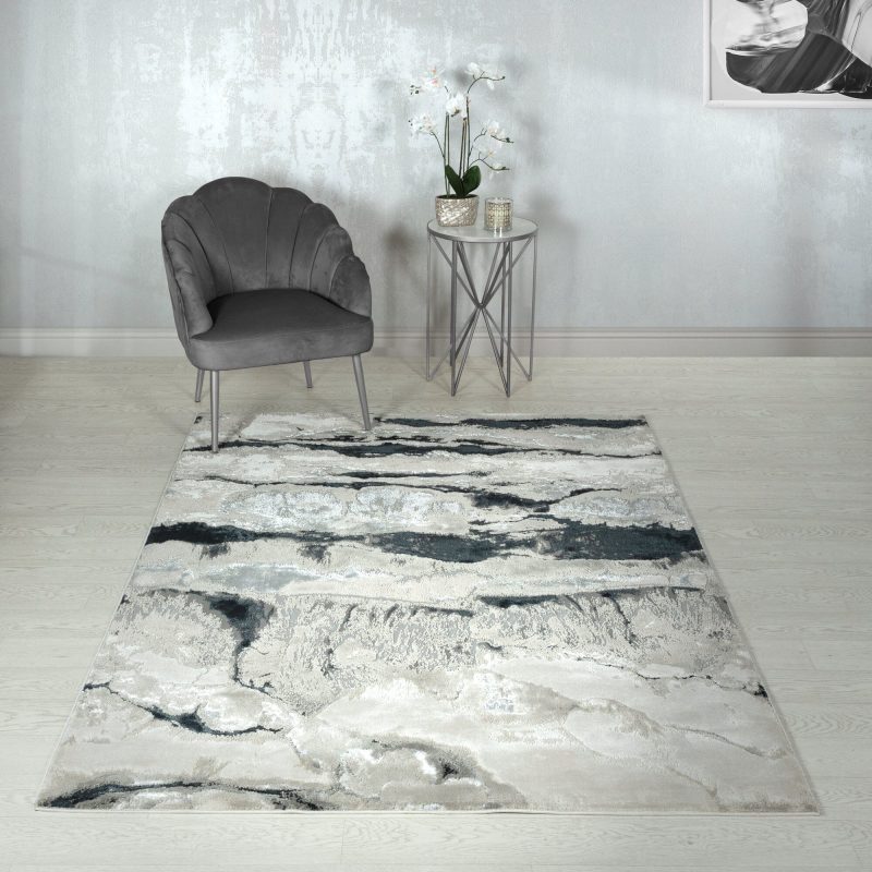 Covor modern high shine model abstract Aurora Quartz 8 mm 240x340 cm AURO2403400005 - imagine 2
