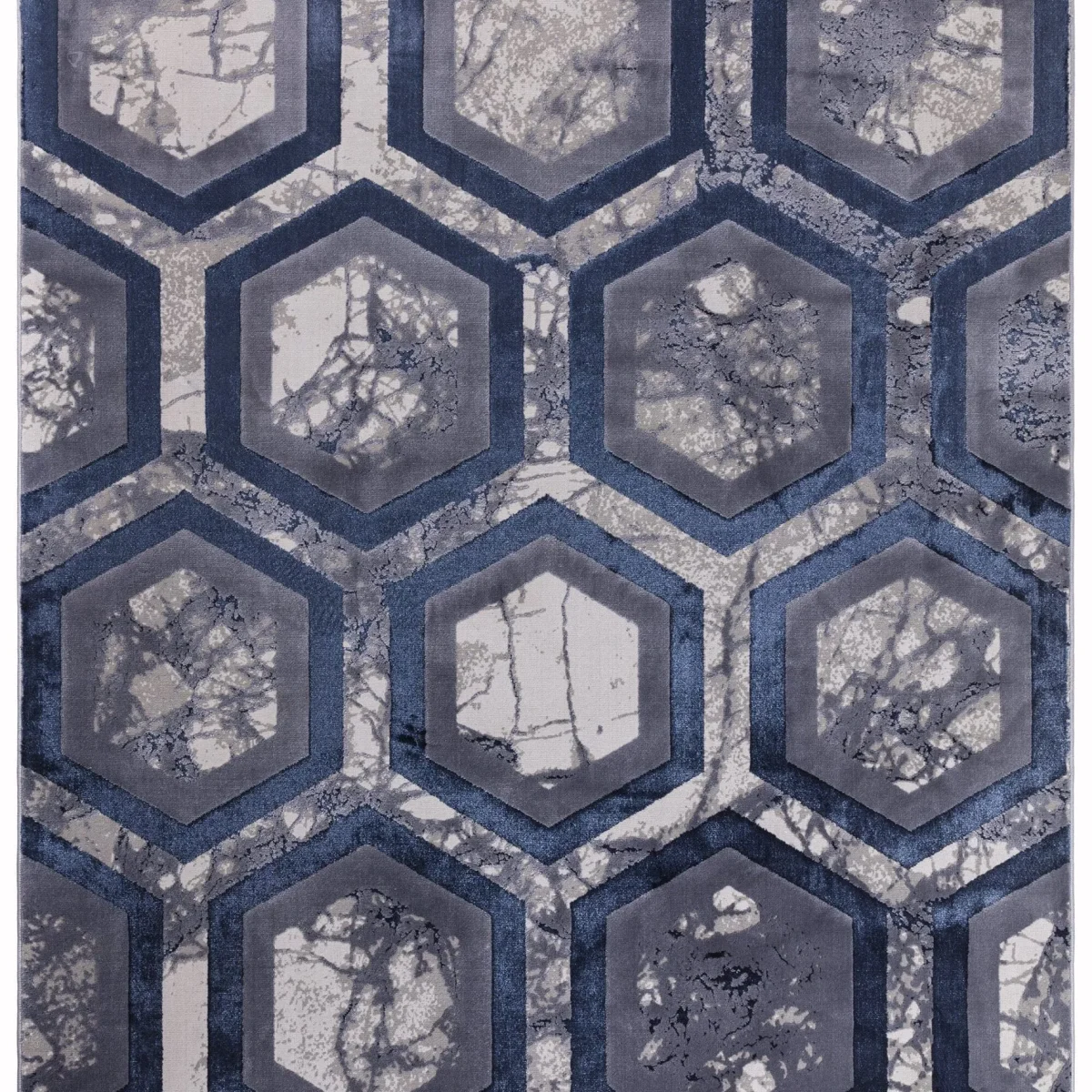 Covor modern high shine model abstract Aurora Hexagon 8 mm 80x150 cm AURO0801500019
