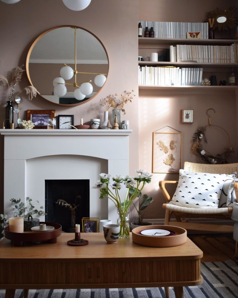 Vopsea roz lucioasa 95 la suta luciu pentru interior exterior Farrow and Ball Full Gloss Dead Salmon No. 28 2.5 Litri - imagine 3