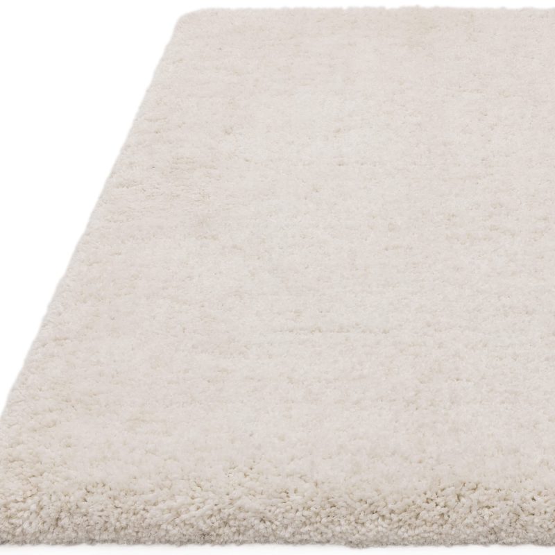 Covor pufos alb lucrat manual modern shaggy model uni Barnaby Off White 70 mm 120x170 cm BARN120170WHIT - imagine 3