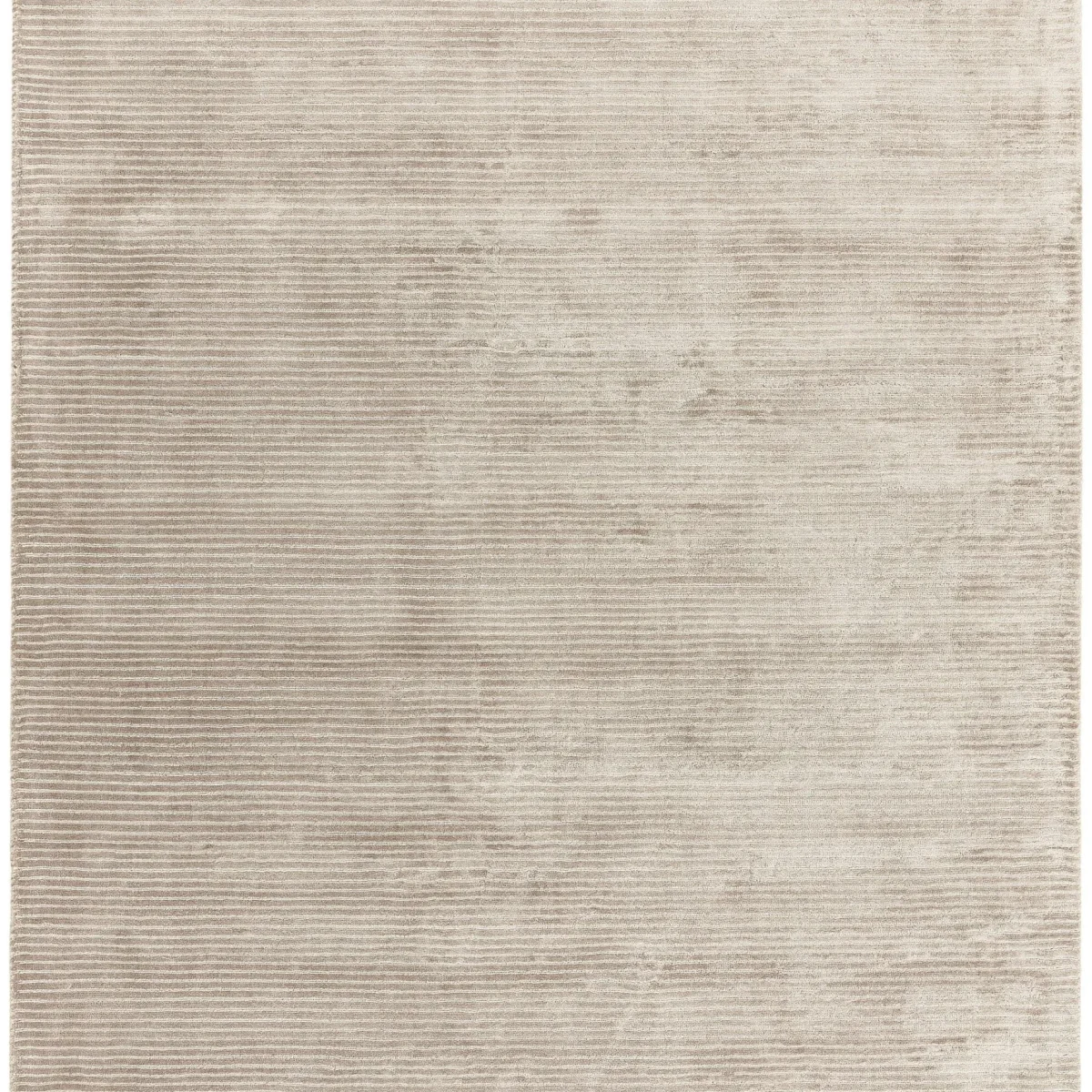 Covor pufos biscuit din vascoza lucrat manual modern shaggy model abstract dungi Bellagio Biscuit 9 mm 120x180 cm BELL120180BISC