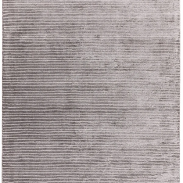 Covor pufos argintiu din vascoza lucrat manual modern shaggy model abstract dungi Bellagio Silver 9 mm 120x180 cm BELL120180SILV