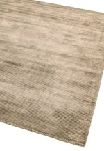 Covor pufos taupe din vascoza lucrat manual modern shaggy model abstract dungi Bellagio Taupe 9 mm 120x180 cm BELL120180TAUP