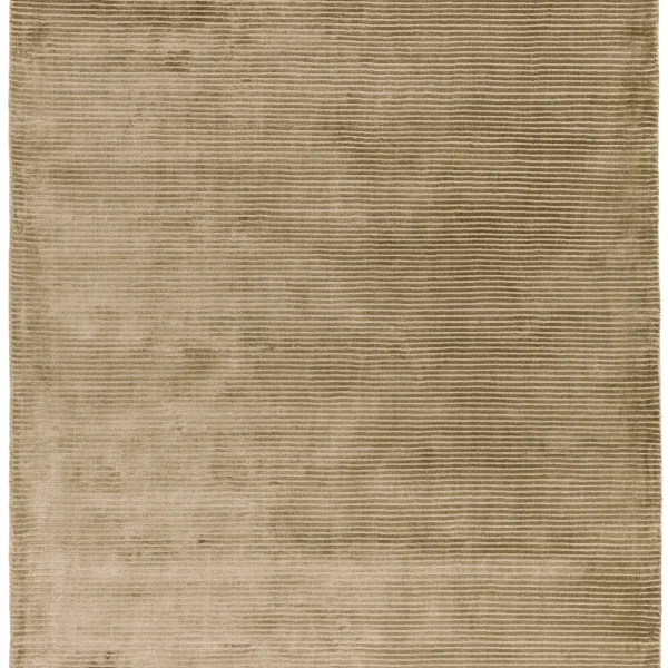 Covor pufos taupe din vascoza lucrat manual modern shaggy model abstract dungi Bellagio Taupe 9 mm 120x180 cm BELL120180TAUP