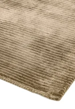 Covor pufos taupe din vascoza lucrat manual modern shaggy model abstract dungi Bellagio Taupe 9 mm 120x180 cm BELL120180TAUP