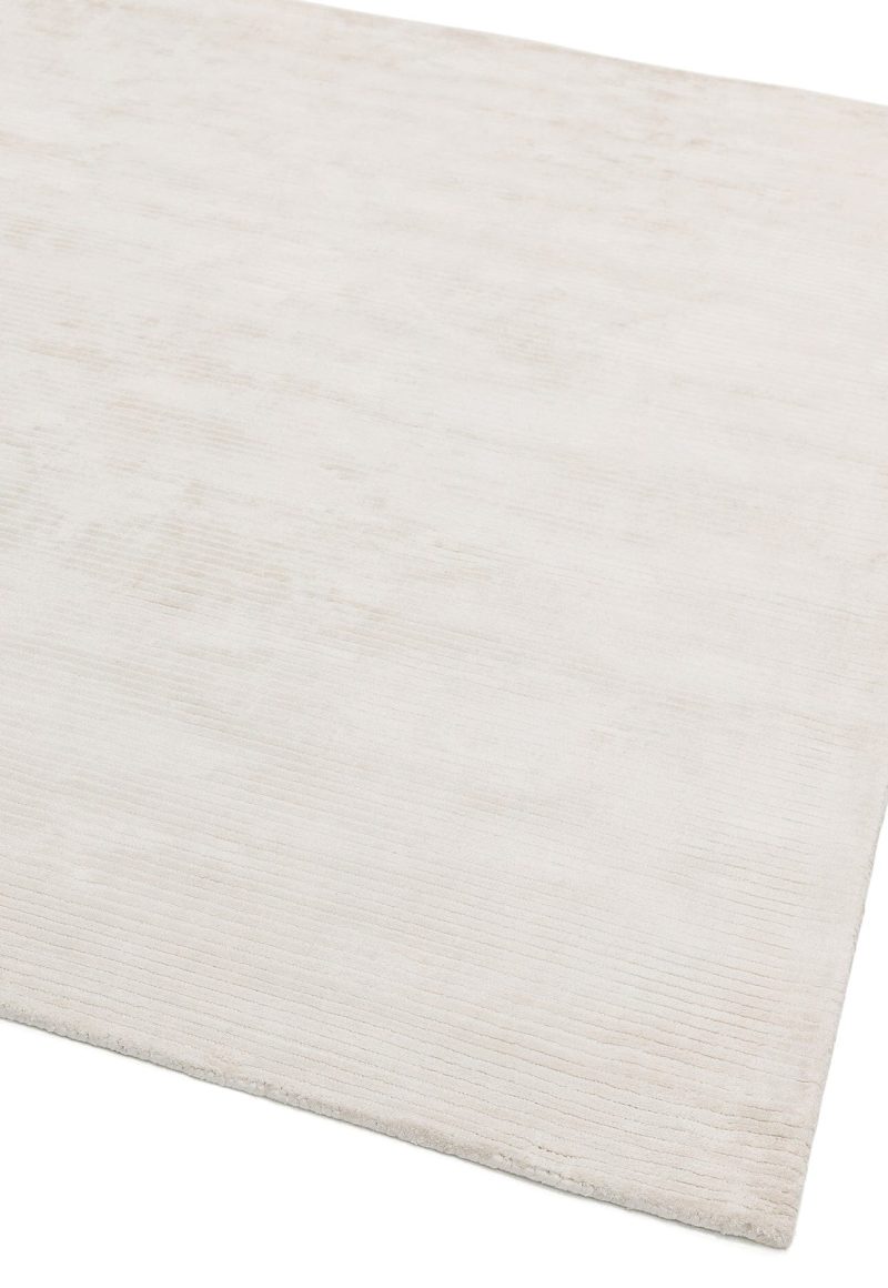 Covor pufos alb din vascoza lucrat manual modern shaggy model abstract dungi Bellagio White 9 mm 120x180 cm BELL120180WHIT - imagine 2