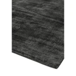Covor pufos gri din vascoza lucrat manual modern model uni Blade Charcoal 7 mm 120x170 cm BLAD120170CHAR