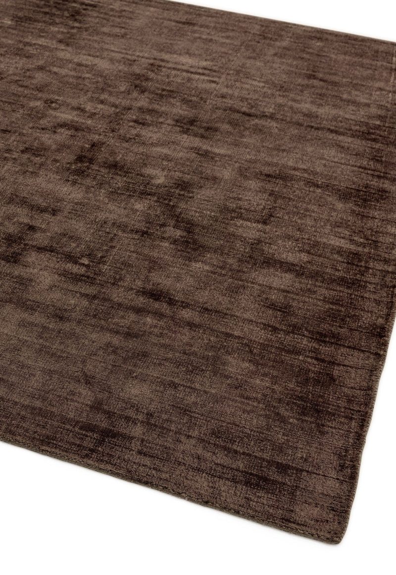 Covor pufos maro din vascoza lucrat manual modern model uni Blade Chocolate 7 mm 160x230 cm BLAD160230CHOC - imagine 2