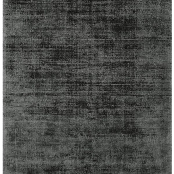 Covor pufos gri din vascoza lucrat manual modern model uni Blade Runner Charcoal 7 mm 66x240 cm BLAD066240CHAR