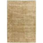 Covor pufos auriu din vascoza lucrat manual modern model uni Blade Soft Gold 7 mm 200×290 cm BLAD200290GOLD