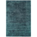 Covor teal din vascoza lucrat manual modern model uni Blade Teal 7 mm 240×340 cm BLAD240340TEAL