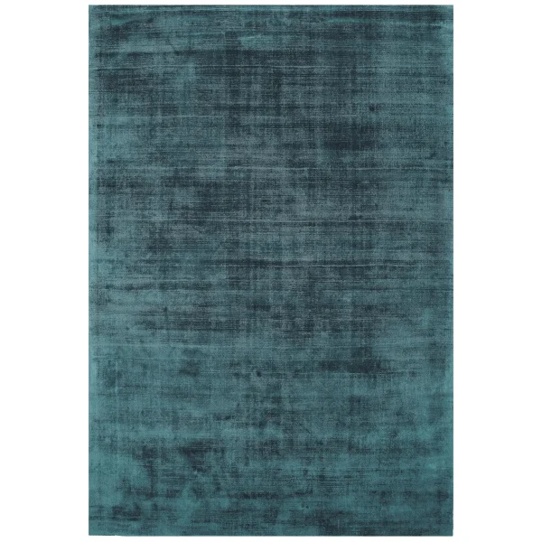 Covor pufos teal din vascoza lucrat manual modern model uni Blade Teal 7 mm 120x170 cm BLAD120170TEAL
