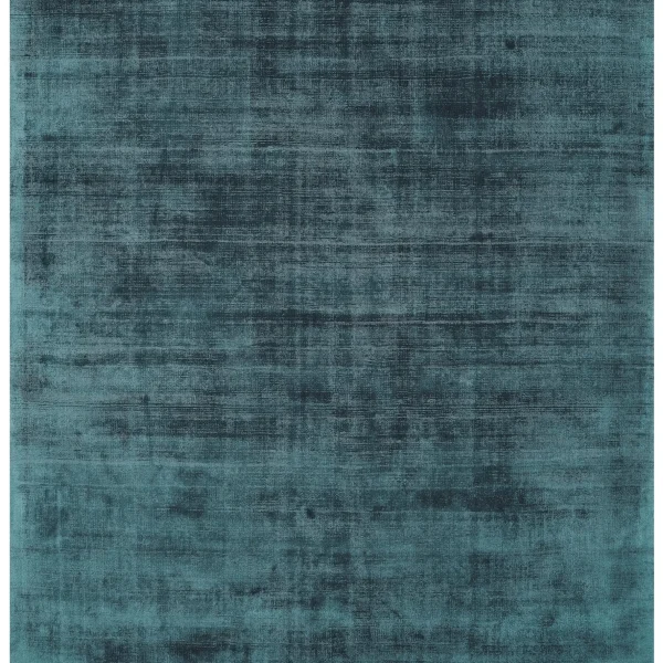 Covor pufos teal din vascoza lucrat manual modern model uni Blade Teal 7 mm 120x170 cm BLAD120170TEAL