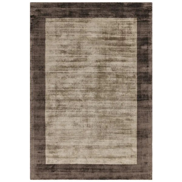 Covor pufos maro din vascoza lucrat manual modern model uni Blade Border Choco Mocha 7 mm 160x230 cm BLAB1602300002