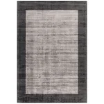 Covor pufos argintiu din vascoza lucrat manual modern model uni Blade Border Charcoal Silver 7 mm 200×290 cm BLAB2002900004