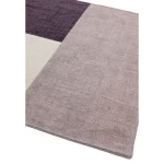Covor din lana lucrat manual modern model geometric Blox Heather 7 mm 160x230 cm BLOX160230HEAT