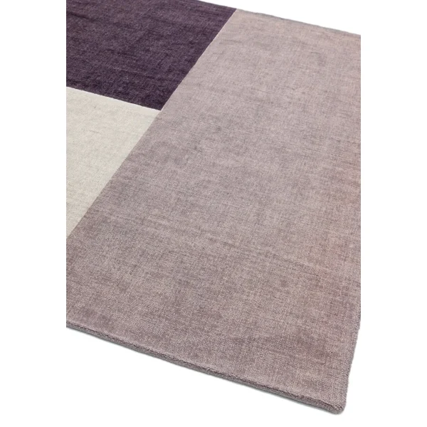 Covor din lana lucrat manual modern model geometric Blox Heather 7 mm 160x230 cm BLOX160230HEAT